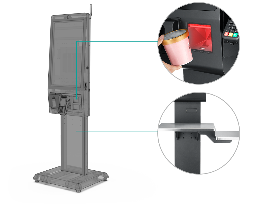 The Payment Kiosk with Large QR Code Scanner