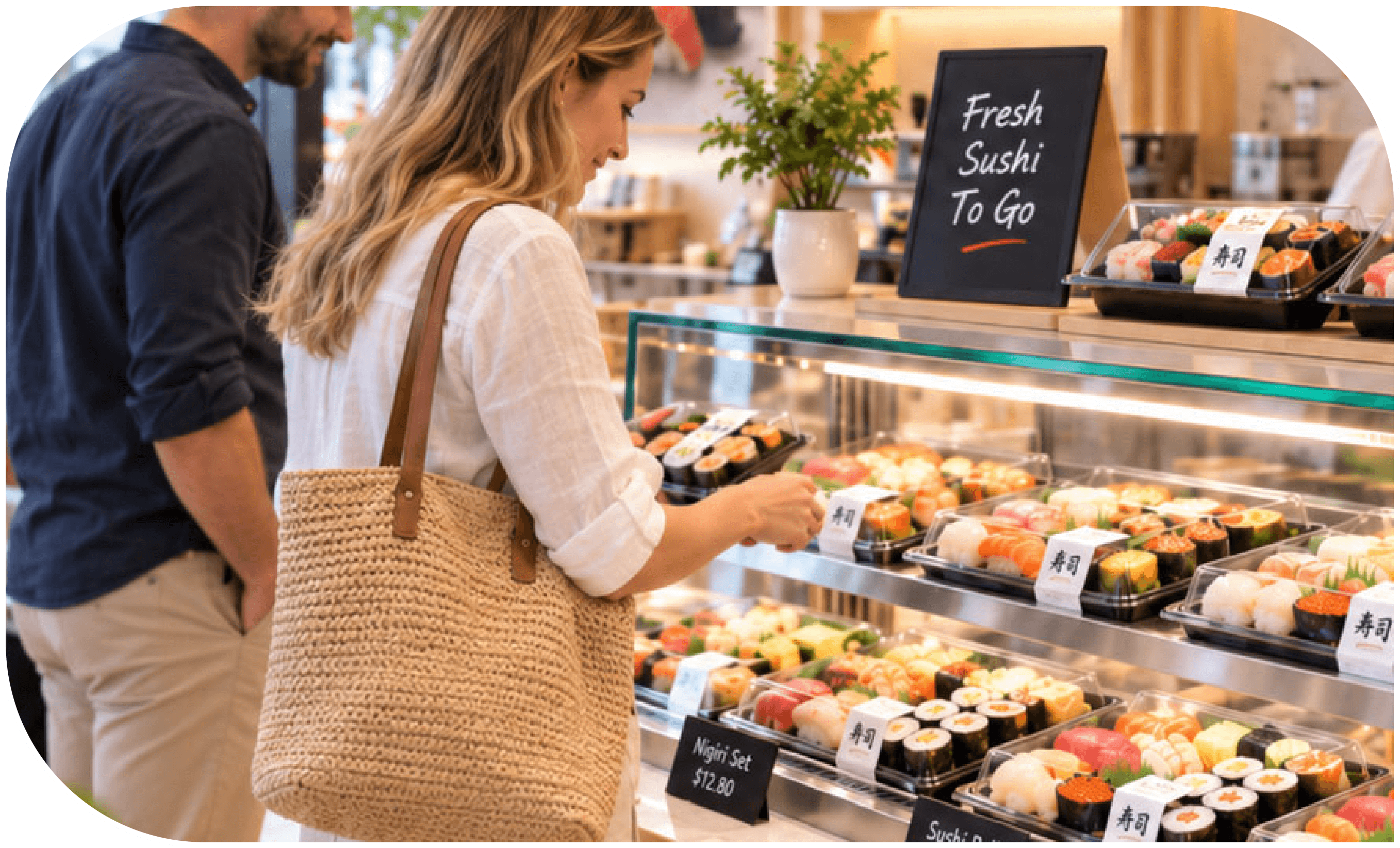 Self-service food counter